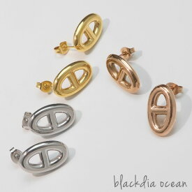 【5/23～30％OFFクーポン】 ピアス レディース blackdia ocean アンカー デザイン スタッド ピアス 両耳 2個セット シンプル デザイン 金属 アレルギー 対応 ステンレス スタッド ピアス アンカーモチーフ シルバー おしゃれ かわいい 大人 上品 きれいめ ジュエリー