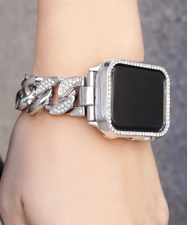 Watch ウォッチブレスバンド 15.5cm シルバー J108 （Apple Watch  