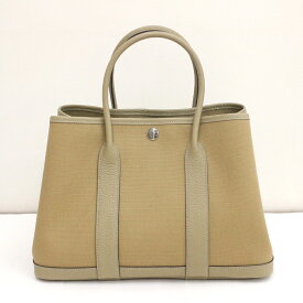 エルメス　ガーデンパーティ30 TPM HERMES ネゴンダ×トワルミリタリー/プシエール　B刻印【中古】美品《返品可》【質屋出品】【送料無料】