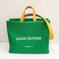 ルイ・ヴィトン　ショッパー・トート MM トートバッグ ショルダーバッグ　LOUIS VUITTON レザー/グリーン…