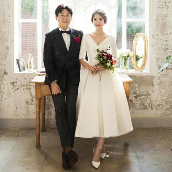 楽天市場】ウェディングドレス ロングドレス 袖あり Aラインドレス 結婚式 ドレス ウエディングドレス 二次会 お呼ばれ パーティードレス 花嫁 ブライダル エンパイア ワンピース 演奏会 披露宴 海外挙式 大きいサイズ 小きいサイズ 前撮り 白 wedding dress XXS XS S M L ...