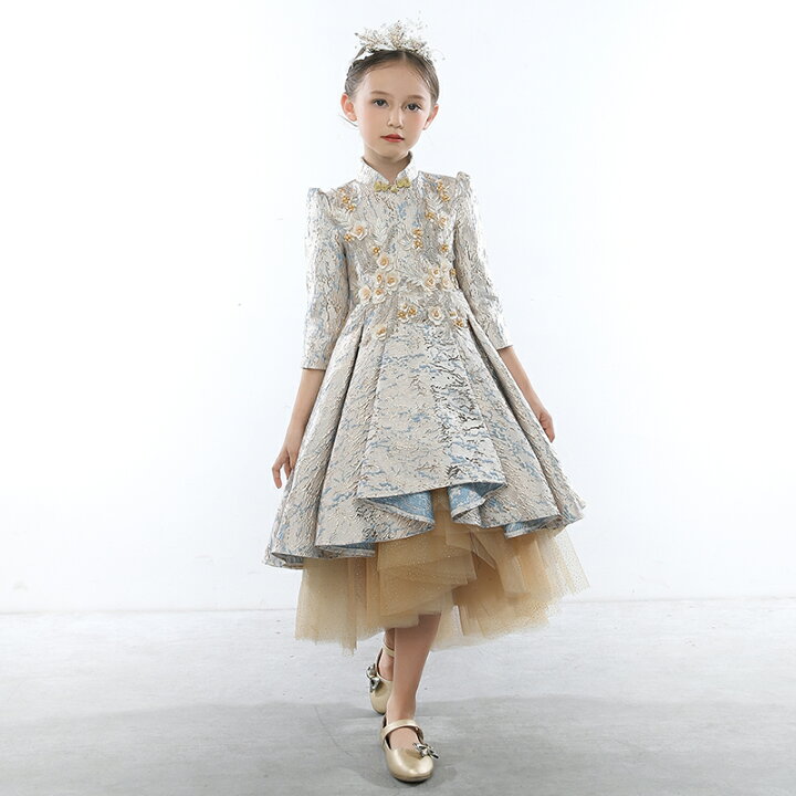 楽天市場 子供ドレス ピアノ発表会 フォーマルドレス 長袖 ワンピース フラワーガール 女の子 ドレス キッズ ドレス 子どもドレス ピアノ発表会 ジュニア Aラインワンピース 七五三 卒業式 結婚式 プリンセスドレス 100 110 1 130 140 150 160 渋谷ウイングス