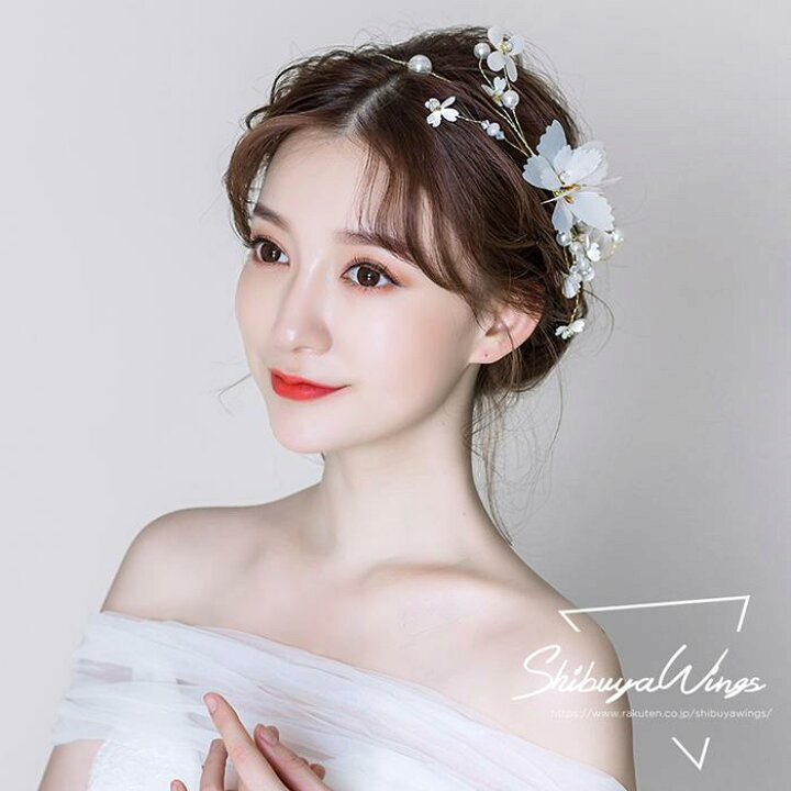 楽天市場 ティアラ 髪飾り カチューシャ 花嫁 ウェディング ヘッドドレス 結婚式 ウエディング パール ブライダル パーティー 二次会 ヘアアクセサリー 渋谷ウイングス