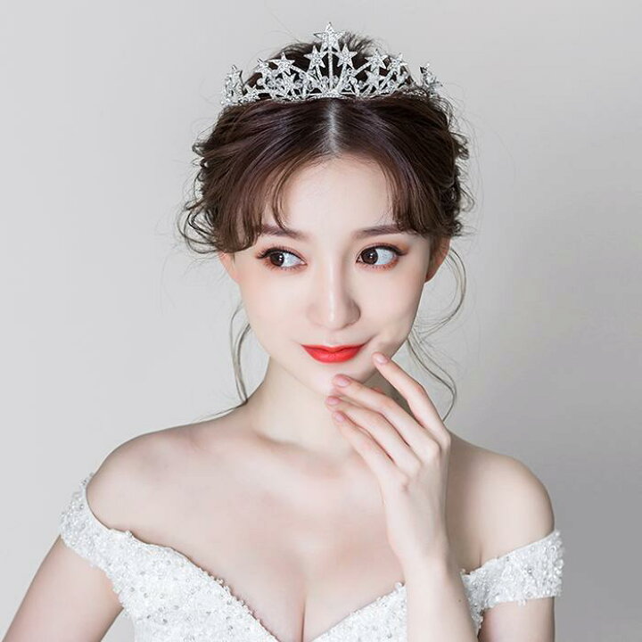 楽天市場 ヘッドドレス ウェディング ティアラ クラウン 結婚式 ウエディング 王冠 花嫁 ヘアアクセサリー パーティー 発表会 ブライダル用 渋谷ウイングス