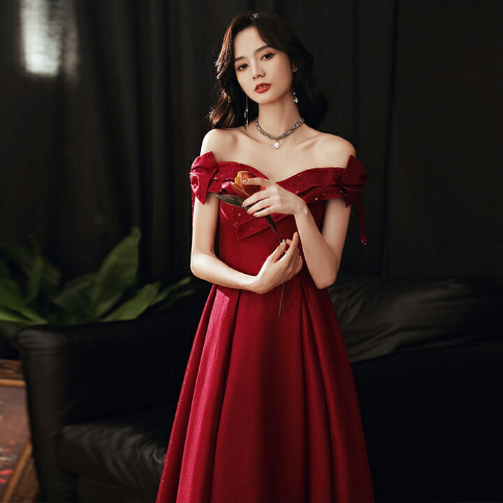 楽天市場 カラードレス 赤 ロングドレス 演奏会 パーティードレス 演奏会用ドレス イブニングドレス 結婚式 カクテルドレス 花嫁 二次会 フォーマル ドレス ａラインドレス お呼ばれ ワンピース エンパイア コンサート 披露宴 発表会 大きいサイズ Xxs Xs S M L Xl Xxl