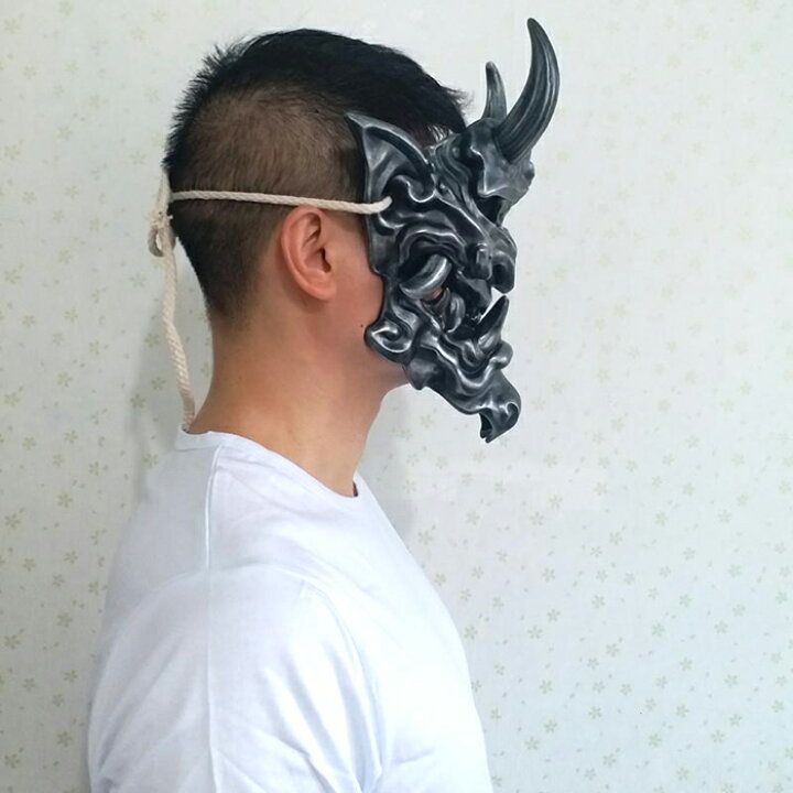 仮面 はんにゃ 般若のお面 飾り 仮装パーティー 怖い マスク 銅 仮面舞踏会 お祭 ハロウィン コスプレ インテリア 樹脂 銀 Cosplay クリスマス 和風 赤 Halloween お面