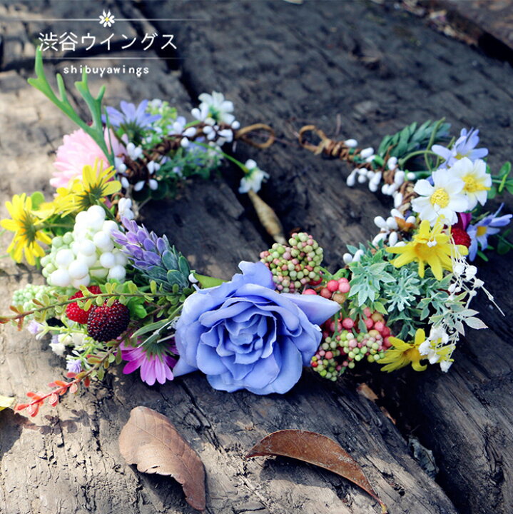 楽天市場 ウェディング 花冠 ヘッドドレス 花かんむり 花嫁 ヘアアクセサリー 結婚式 カチューシャ 森ガール キッズ用 花輪 パーティー ウエディング ティアラ 婦人 子供用 造花 フラワーガール 海外旅行 フェス 渋谷ウイングス