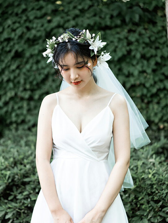 楽天市場】花かんむり ウエディング 花冠 ヘッドドレス ティアラ 結婚 