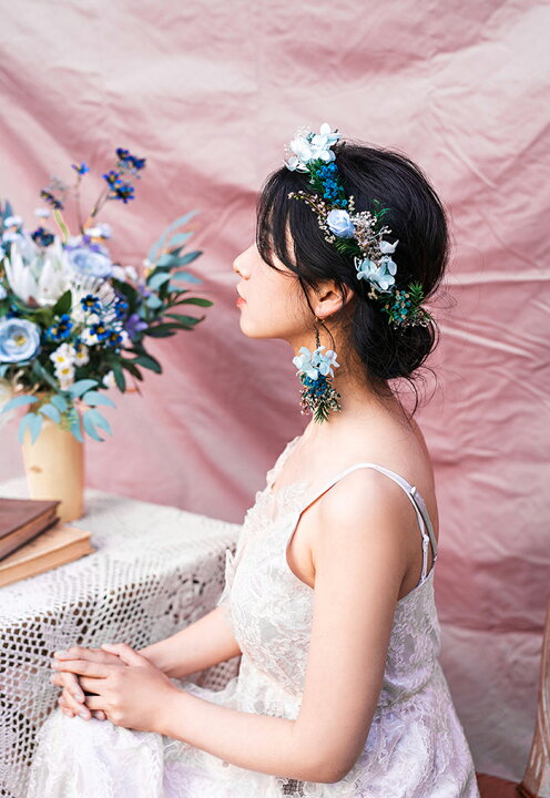 楽天市場 ヘッドドレス ウエディング 花冠 花かんむり イヤリング 2点セット カチューシャ ティアラ ヘアアクセサリー 結婚式 髪飾り ウェディング 造花 森ガール 花輪 手作り 姫風 花嫁 パーティー フェス 海外旅行 写真撮り 送料無料 渋谷ウイングス
