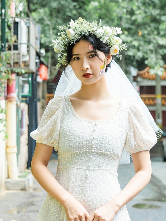 割引発見 ✳︎花冠 フラワー ティアラ ウエディング 結婚式 カチューシャ ヘッドドレスf2