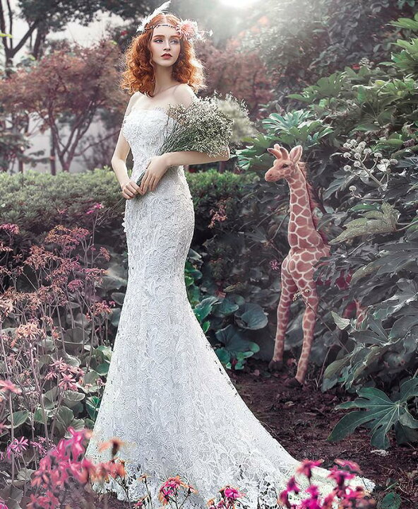 楽天市場 ウエディングドレス マーメイドドレス パーティードレス ウェディングドレス 結婚式 ロングドレス 花嫁 マーメイドライン 二次会 ブライダル エンパイア 大きいサイズ 小きいサイズ 発表会 披露宴 Wedding Dress 渋谷ウイングス