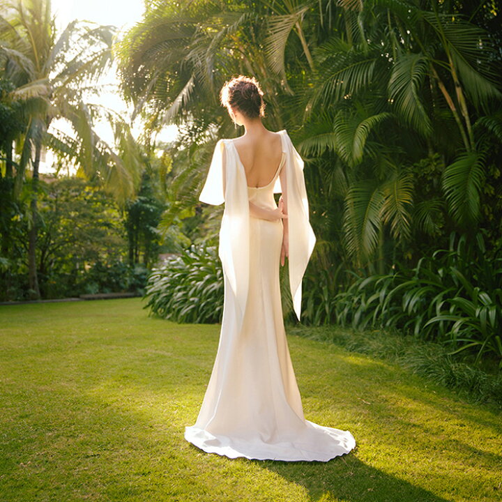 楽天市場 ウエディングドレス 二次会 マーメイドドレス ロングドレス 演奏会 ウェディングドレス 結婚式 マーメイドライン 花嫁 パーティードレス ワンピース ブライダル エンパイア コンサート 発表会 披露宴 大きいサイズ 小きいサイズ 海外挙式 白 セクシー Wedding