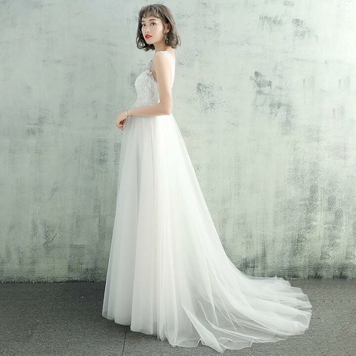 楽天市場】ウェディングドレス マタニティドレス Aラインドレス 結婚式 