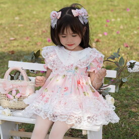 女の子 ワンピース 花柄 子供 ワンピース 女の子 ワンピース 夏服 半袖 子供服 涼しげ夏ワンピースAライン チェック柄 フリル アイレットレース ナチュラル 女の子 ワンピース 結婚式 子供 ドレス ベビードレス プリンセス ベビードレス