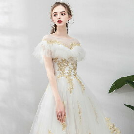 フォーマルドレス ロングドレス トレーン ウエディングドレス ブライダル ノースリーブ ウェデイングドレス wedding dress 結婚式 花嫁 発表会 二次会 コンサート