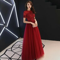 カラードレス パーティードレス ロングドレス 演奏会 結婚式 イブニングドレス カクテルドレス 二次会 A…