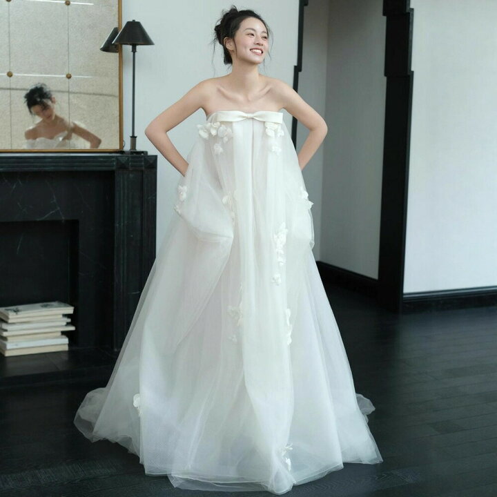 楽天市場】パーティードレス 二次会 花嫁 ロングドレス 前撮り 結婚式 