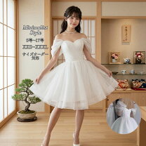 楽天市場】花嫁 ミニドレス オフショルダーの通販