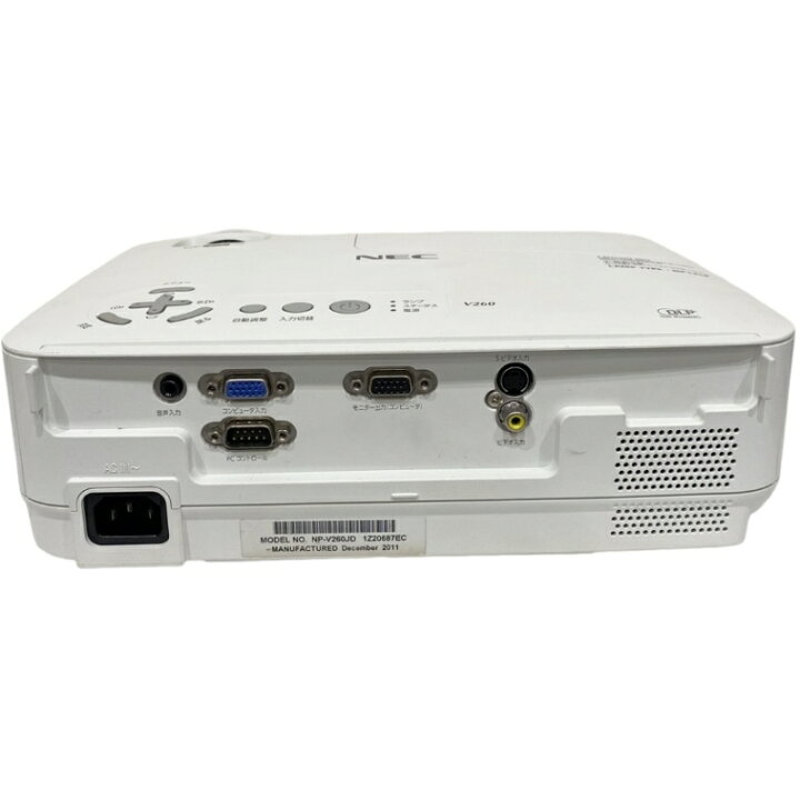 楽天市場】NEC プロジェクター NP-V260JD 電源コード/コード付 