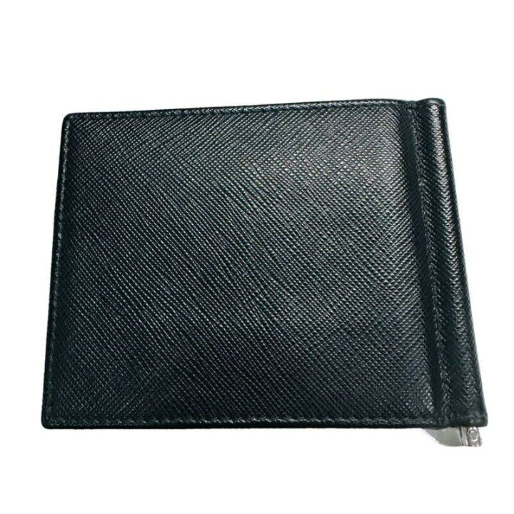 楽天市場】PRADA マネークリップ付 財布 2MN077 ブラック SAFFIANO 