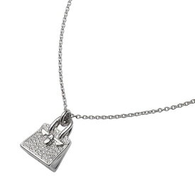 ◆ミウラ◆【大幅値下げ！】エルメス HERMES アミュレット バーキン ダイヤモンド/0.22ct ネックレス K18WG 仕上済【中古】【smtb-TD】【saitama】