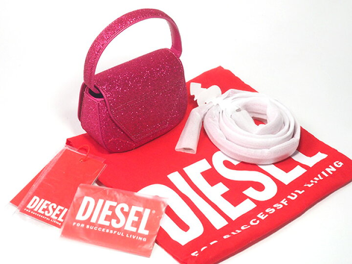未使用 DIESEL 1DR XS-S 2way ミニ ショルダーバッグ Dロゴ ディーゼル 