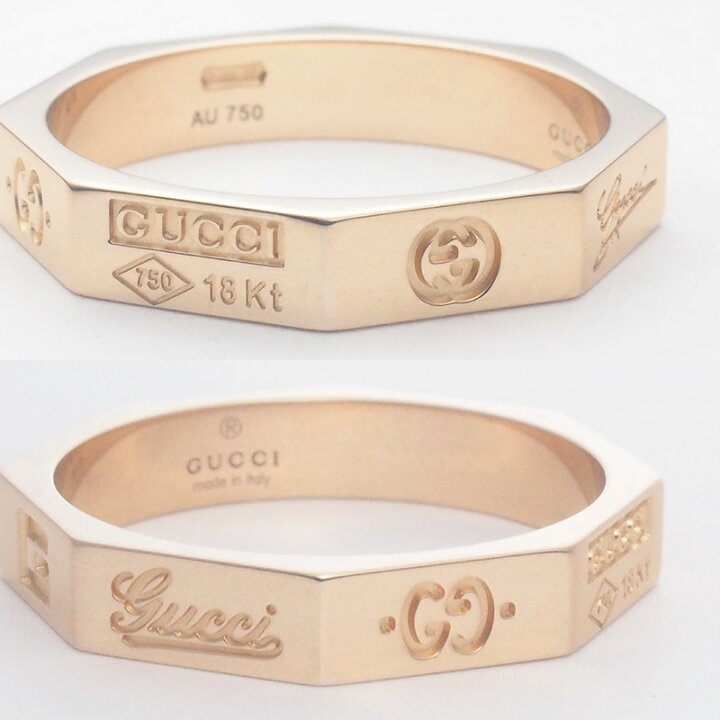 楽天市場】◇ミウラ◇ グッチ GUCCI オクタゴナル リング 13号 K18PG 
