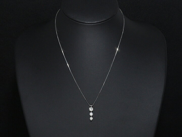 楽天市場】トリロジー ダイヤモンド/1.00ct デザイン ネックレス Pt900  