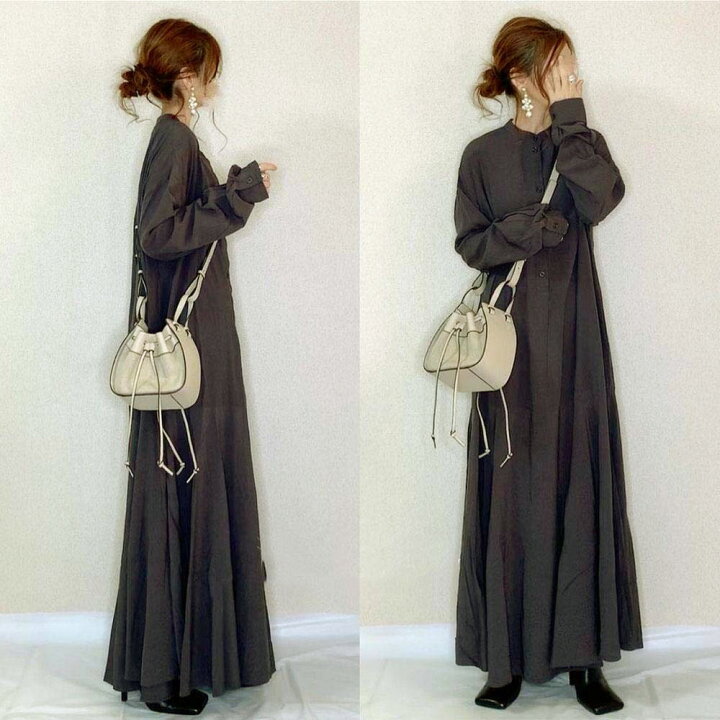 楽天市場 Tシャツワンピース 秋 冬 大きいサイズ マキシワンピース ゆったり 長袖 ロング 夏 春 黒 マキシワンピ きれいめ リゾート 黒ワンピース コーデ フォーマル アウター 黒ワンピ カジュアル 体型カバー 着痩せ 婦人服 無地 おしゃれ シャツワンピ レディース