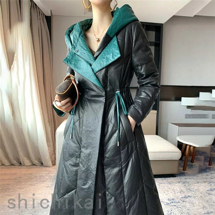 楽天市場】ダウンコート レディース アウター 冬服 ラムレザー コート 
