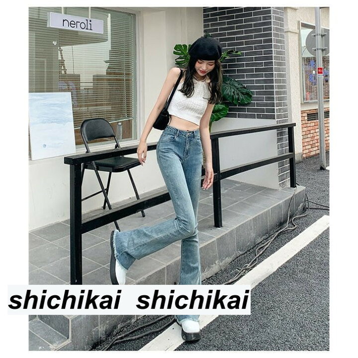 楽天市場】デニムブーツカットパンツ レディース ジーンズ デニム 
