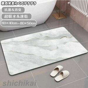 珪藻土バスマット60x40cm~80x50cm 大判 サイズ 珪藻土マット 大理石 風呂 バスマット 足ふきマット 速乾 珪藻土 キッチンマット 滑り止め 浴室 洗面所 吸水 速乾 抗菌 滑り止め 北欧 脱衣所 吸水