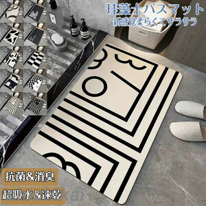 珪藻土バスマット40x60cm~ 50*80cm 大判 サイズ 珪藻土マット 風呂 バスマット 足ふきマット 速乾 珪藻土 キッチンマット 滑り止め 浴室 洗面所 吸水 速乾 抗菌 滑り止め 北欧 脱衣所 吸水マット