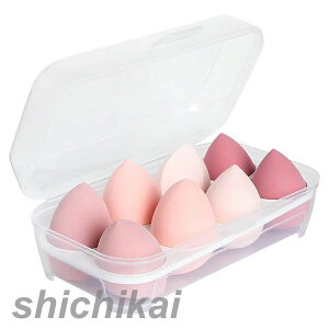 ビューティーブレンダー8点セット コスメ スポンジ パフ しずく型 卵型 化粧下地用 メイクスポンジ リキッドファンデーション用 ブレンダー用 メイク道具 ノンラテックス コンシーラー 収