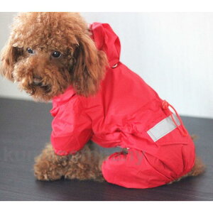 犬 レインコート 小型 中型犬 フルカバータイプ 反射板 雨除け パーカー レインウェア カッパ 防水 撥水犬用 雨 梅雨 雨具 散歩 犬 服