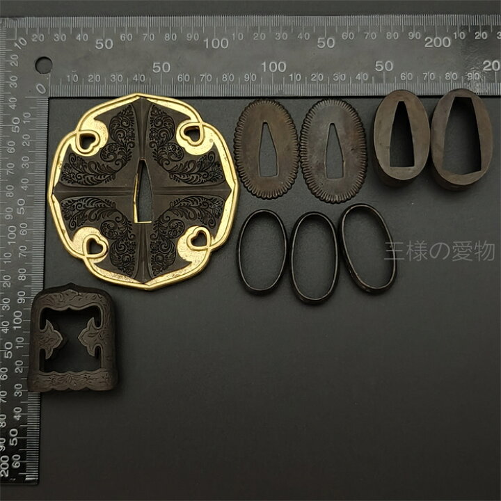 楽天市場】飾り太刀 太刀金具 煮黒 毛彫一作 刀鍔 目貫 縁頭 切羽 鐺 