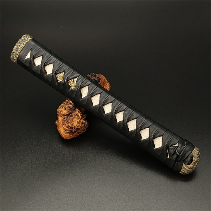 楽天市場】日本刀柄 大刀柄 新品 長約26CM 桜縁頭 桜目貫 白本鮫皮 木 