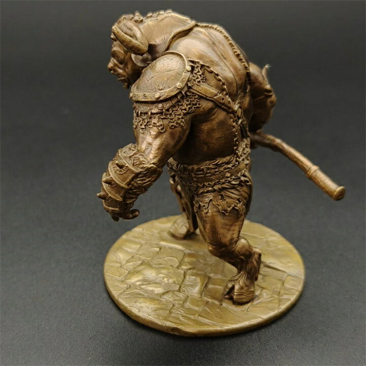 楽天市場】銅製置物 天干戦士 丑牛 巨斧戦士 金工品 銅製 インテリア  