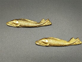 目貫　鯉の図　銅製　細工　日本刀装具　武具　刀剣美術