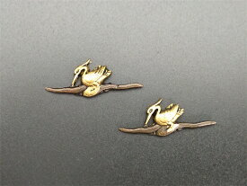 目貫　鳥の図　銅製　細工　日本刀装具　武具　刀剣美術