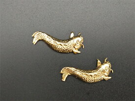 目貫　鯉の図　銅製　細工　日本刀装具　武具　刀剣美術