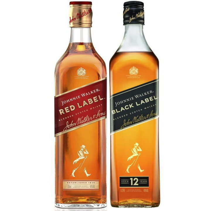 楽天市場】ジョニーウォーカー レッドラベルとブラックラベル12年 飲み 