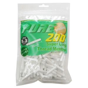 pure ピュア スーパースリム スレッドメンソール 5.3mmフィルター 200個入り シャグ 喫煙具【メール便250円対応】