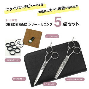 日本の鋏専門メーカー / 美容師専用 【PF】DEEDS GMZ シザー・セニング セット(5.5 6.0インチ) Web限定/ 美容師 理容 理容師 はさみ シザー セニング