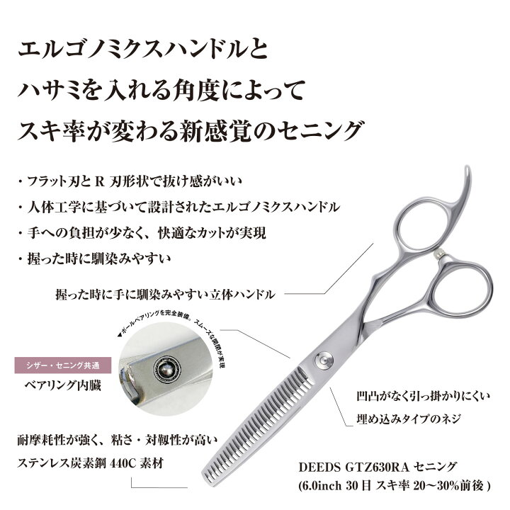 楽天市場】日本の鋏専門メーカー 理美容師専用 /【PF】GTZ630RA 
