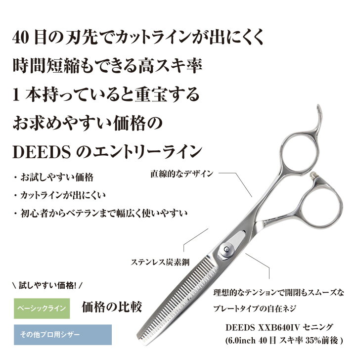 楽天市場】日本の鋏専門メーカー 理美容師専用 /【BA】XXB640IV 