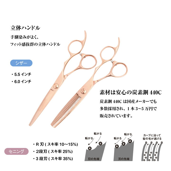 楽天市場】日本の鋏専門メーカー / スキ率は選べる3種類 【PF】DEEDS  