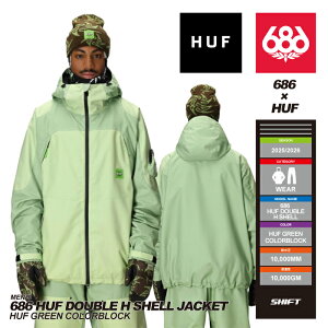 [{Ki] 25-26 686 MENS 686 HUF DOUBLE H SHELL JACKET Huf Green Colorblock VbNXGCgVbNX Nn` nt _u GC` VF WPbg Xm[{[h XL[ EGA[ 2026 Y \ 