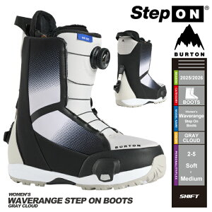 [{Ki] 25-26 BURTON WOMEN'S WAVERANGE STEP ON Gray Cloud o[g EF[uW XebvI Xm[{[h u[c 2026 fB[X \y2{_20250904z