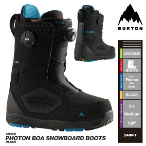 [{Ki] 25-26 Xm[{[h u[c o[g BURTON PHOTON BOA WIDE Black o[g tHg {A Xm[{[h u[c 2026 Y \ Ki